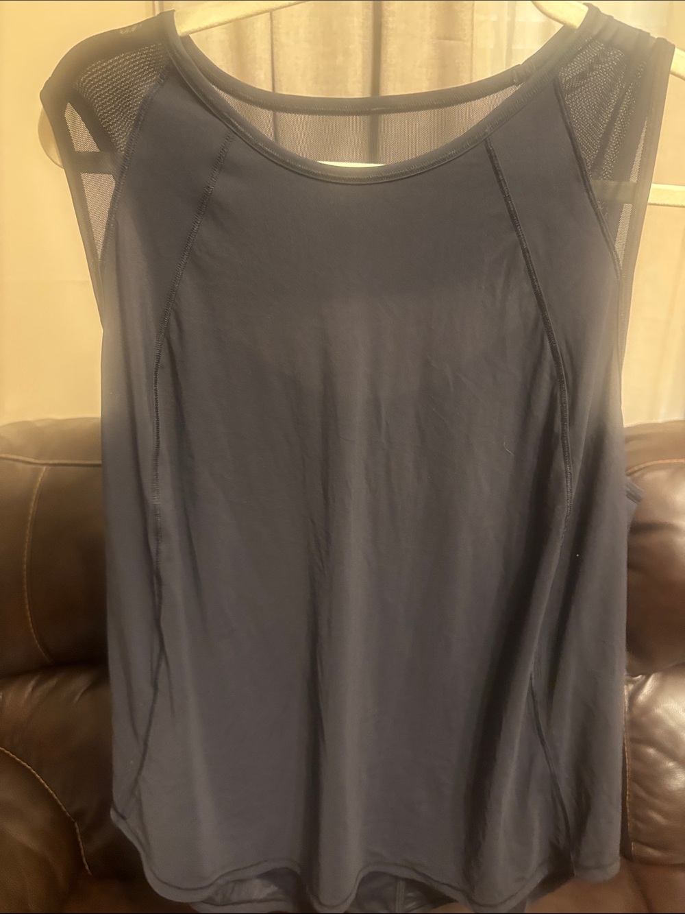 lululemon athletica Navy Mesh-Shoulder Athletic Tank